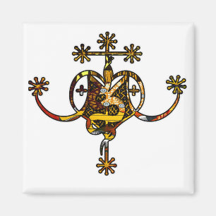 Earthy Marie Laveau Veve Sigil Magneet