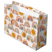 Earthy Modern Boho Rainbow en Sun Groot Cadeauzakje (Voorkant Gekanteld)