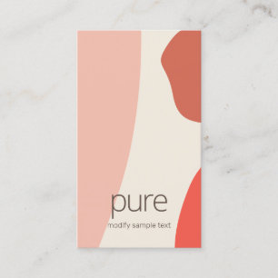 Earthy Modern Terracotta Abstracte vormen Visitekaartje