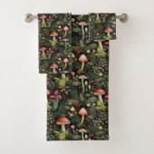 Earthy Mushroom Bath Towel Vintage Charm (En situation)