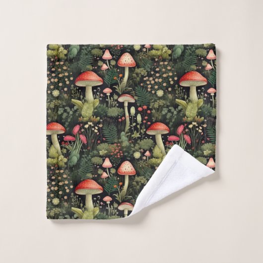 Earthy Mushroom Bath Towel Vintage Charm (Gant de toilette)