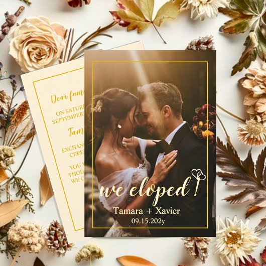 Earthy Mustard Nous avons Elopé la carte Faire-par