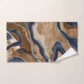 Earthy Navy Blue Marble Agate Silver Glitter 1 Bad Handdoek (Handdoek)