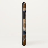 Earthy Navy Blue Marble Agate Silver Glitter 1 Case-Mate iPhone Case (Achterkant / rechts)