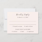 Earthy Neutral Modern Wedding RSVP Kaartje (Voorkant)
