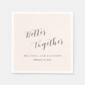 Earthy Neutral Modern Wedding Servet (Voorkant)