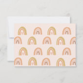 Earthy Pastel Rainbow Baby shower Dank u kaarten (Achterkant)