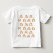 Earthy Rainbow 1st Birthday Girl Baby T-shirt (Achterkant)