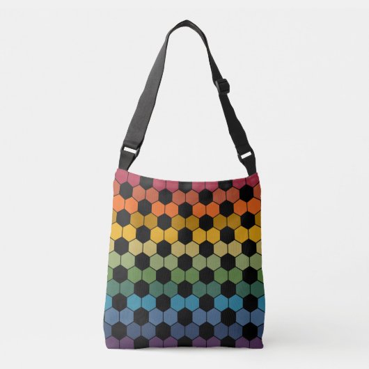 Earthy Rainbow Voetbal print Crossbody Tas (Voorkant)