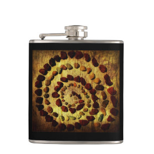 Earthy Rock Circle Flask Heupfles
