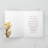 Earthy Rustic Trees Folded Wedding Uitnodiging (Binnen)