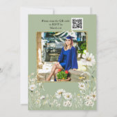 Earthy Sage & Botanical Greenery Graduation Kaart (Achterkant)