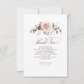 Earthy Shades Floral Baby shower Hartelijk dank Bedankkaart (Voorkant)