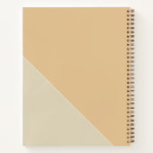 Earthy Stripes | Boho Chic Personalized Monogram Notitieboek (Achterkant)