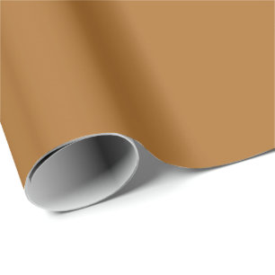 Earthy Sudan Brown Neutral Solid Color Print Cadeaupapier