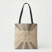Earthy Suede Sable Beige Faded Woven Canvas Kijk u Draagtas (Voorkant)