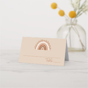 Earthy Terracotta Boho Rainbow Place Kards