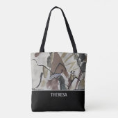 Earthy Tone Vintage Sac fourre-tout d'art Abstrait (Dos)