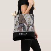 Earthy Tone Vintage Sac fourre-tout d'art Abstrait (De près)