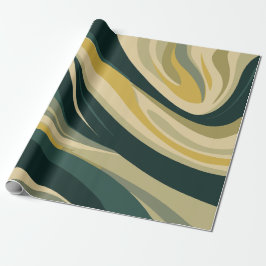 Earthy Tones Abstract Swirl Design Cadeaupapier