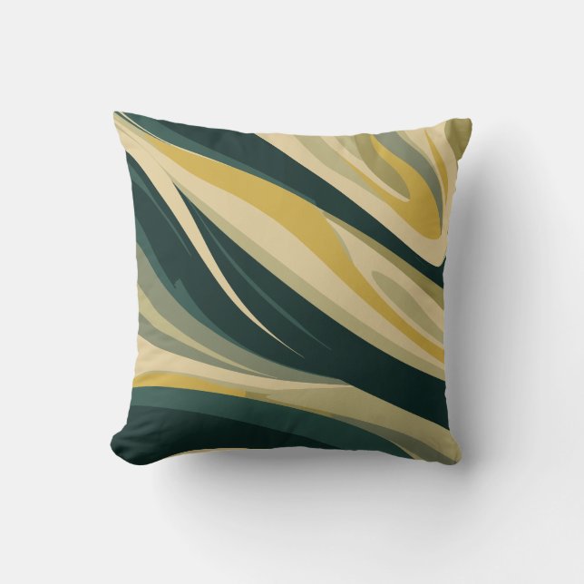 Earthy Tones Abstract Swirl Design Kussen (Voorkant)