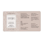 Earthy Tones Boho Pattern Logo 2OZ Dropper Bottle Etiket (Voorkant)