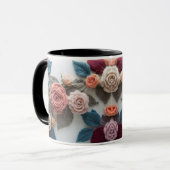 Earthy Tones Knitted Rose Combo Mug | Rustic Wool  (Devant gauche)