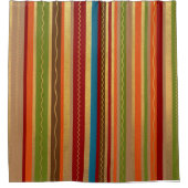 Earthy Tones Stripes Douchegordijn (Voorkant)