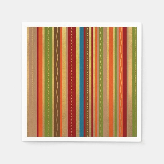 Earthy Tones Stripes Servet (Voorkant)