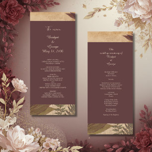 earthy vintage boho chic vert programme de mariage