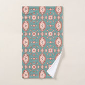Earthy Warm Geometric Boho Pattern Bath Towel Set Bad Handdoek (Handdoek)