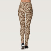 Earthy Zebra Print Fashion Leggings (Dos)