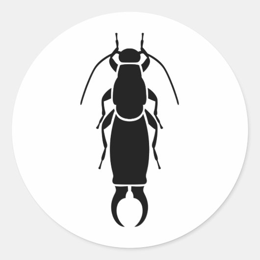 Earwig Ronde Sticker (Voorkant)