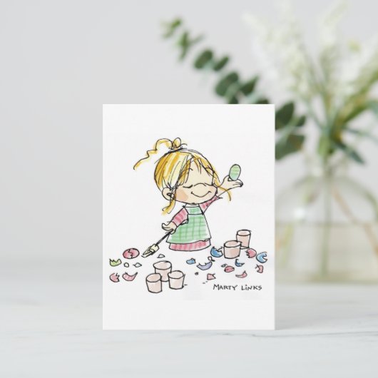 EAS-001 Colored Eggs Briefkaart (Staand voorkant)