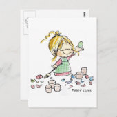 EAS-001 Colored Eggs Briefkaart (Voorkant / Achterkant)