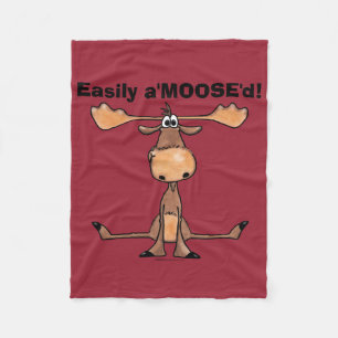 Easily A'Moose Fleece Deken