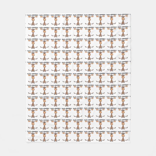 Easily A'Moose Fleece Deken (Voorkant)