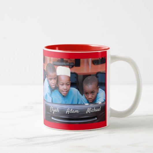 Easily Create Your Personalised Custom Photo Mug Tweekleurige Koffiemok (Rechts)
