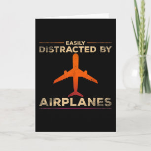 Easily Distracted By Airplanes Airplane Lover Kaart