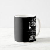 Easily Distracted By Airplanes Funny Plane Lovers  Koffiemok (Voorkant rechts)