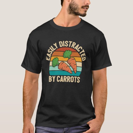 Easily Distracted By Carrots T-shirt (Voorkant)