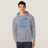 Easily Distracted by Cats Funny Typography Hoodie (Voorkant volledig)