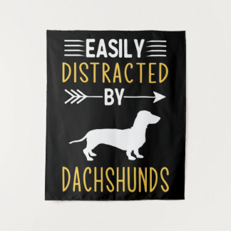 Easily Distracted By Dachshunds Wandkleed