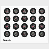 Easily Distracted By Fire Trucks Design Ronde Sticker (Vel)