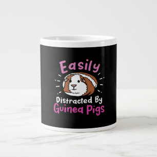 Easily Distracted By Guinea Pigs   Cute Pet Lover Extra Grote Beker