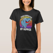 Easily Distracted By Hippo Women Hippopotamus Par T-shirt (Voorkant)