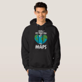 Easily Distracted By Maps Geography Teacher  1 Hoodie (Voorkant volledig)