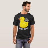 Easily Distracted By Rubber Ducks Funny Rubber Duc T-shirt (Voorkant volledig)