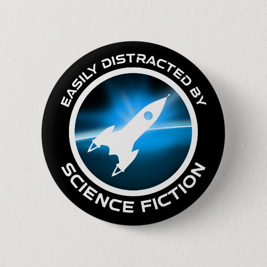 Easily Distracted By Science Fiction Ronde Button 5,7 Cm (Voorkant)