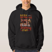 Easily Distracted By Sewing Stuff  Sewing Quilting Hoodie (Voorkant)